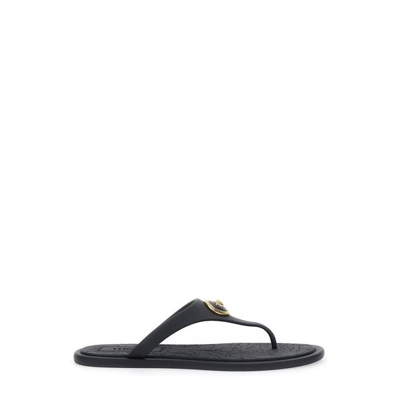 Versace Women Black Slides With Medusa Detail In Rubber Woman - Picture 1 of 3